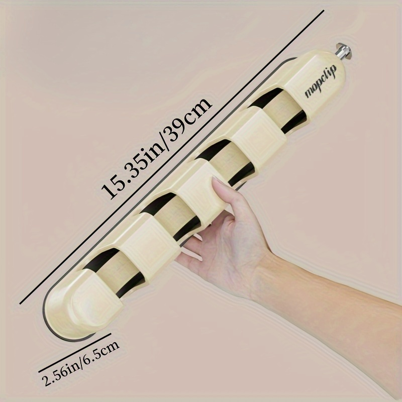 Modern Bathroom Kitchen Shelf No-Drill Wall Mount Mop Broom Holder Single Space-Saving Organizer for Utility Room