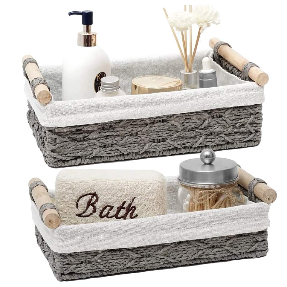 Felt Baby Nursery Diaper Bag Storage Basket Organizer Kitchen Utensils Storage Bag - Set of 2