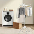 Multifunctional Folding Standing Clothes Drying Rack with Rotating Hangers for Bathroom, Home & Outdoor Space Use