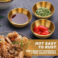 Modern Luxury Stainless Steel Spice Dish Mini Saucers Kitchen Prep Plates