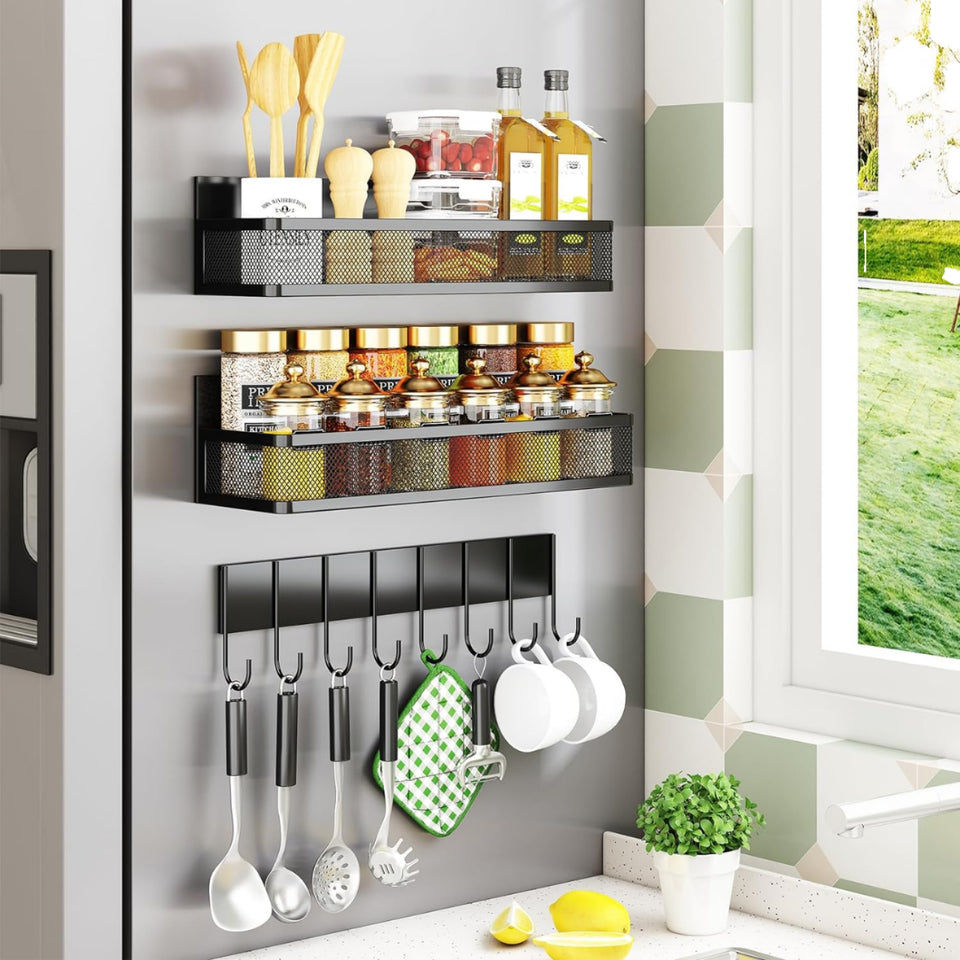 Magnetic Spice Rack Refrigerator Organizer