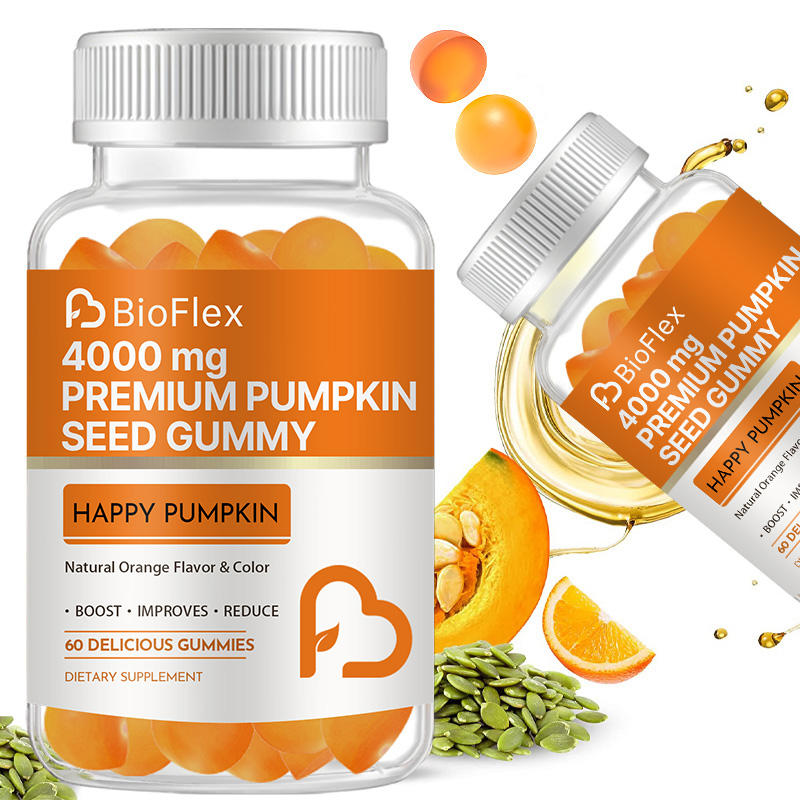Bioflex Pumpkin Seed Oil Supplement Gummies for Hair Growth and Youthful Skin