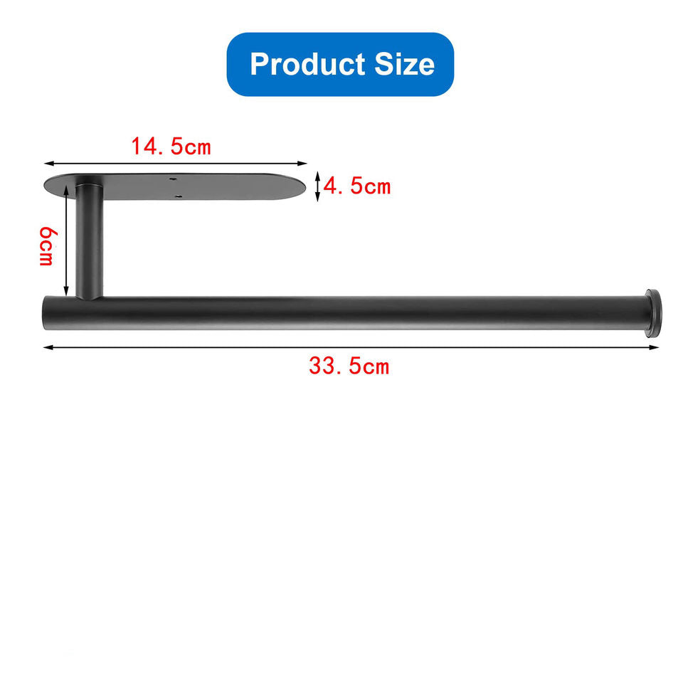 Paper Towel Holder Under Cabinet Wall Mount for Kitchen Paper Towel, Self-Adhesive Paper Towel Holder, Stainless Steel SUS304