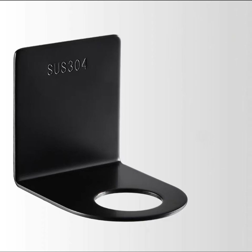 Stainless Steel Non-Drilling Wall Mount Shampoo Bottle Dispenser Holder Adhesive Bottle Holder for Soap Dispenser