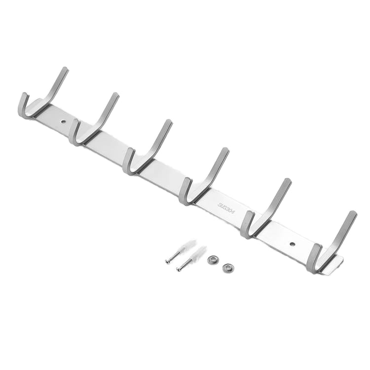 Modern Design Wall Mount Hook Rail for Bathroom Kitchen Room-Hat Clothes Robe Hanger Rack