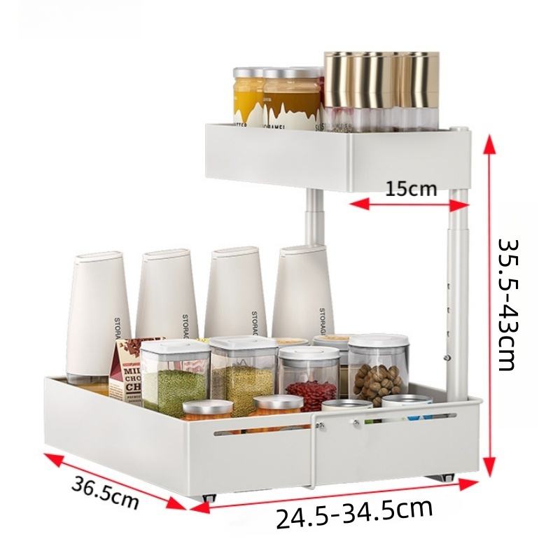 Double Pull-Out Shelves with Large Capacity