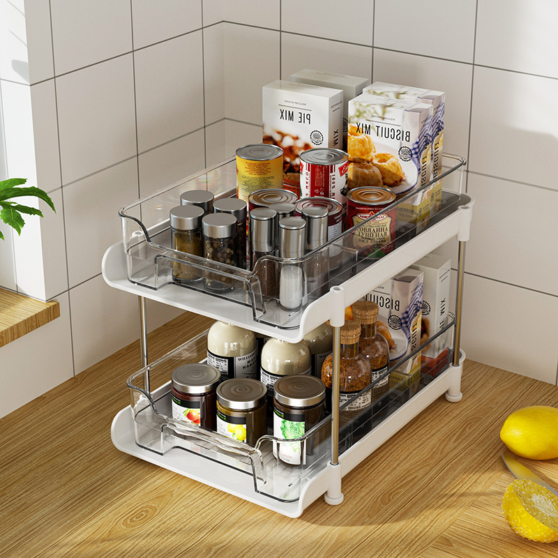 Modern Plastic Bathroom Storage Shelf Multifunctional Cosmetic Organizer