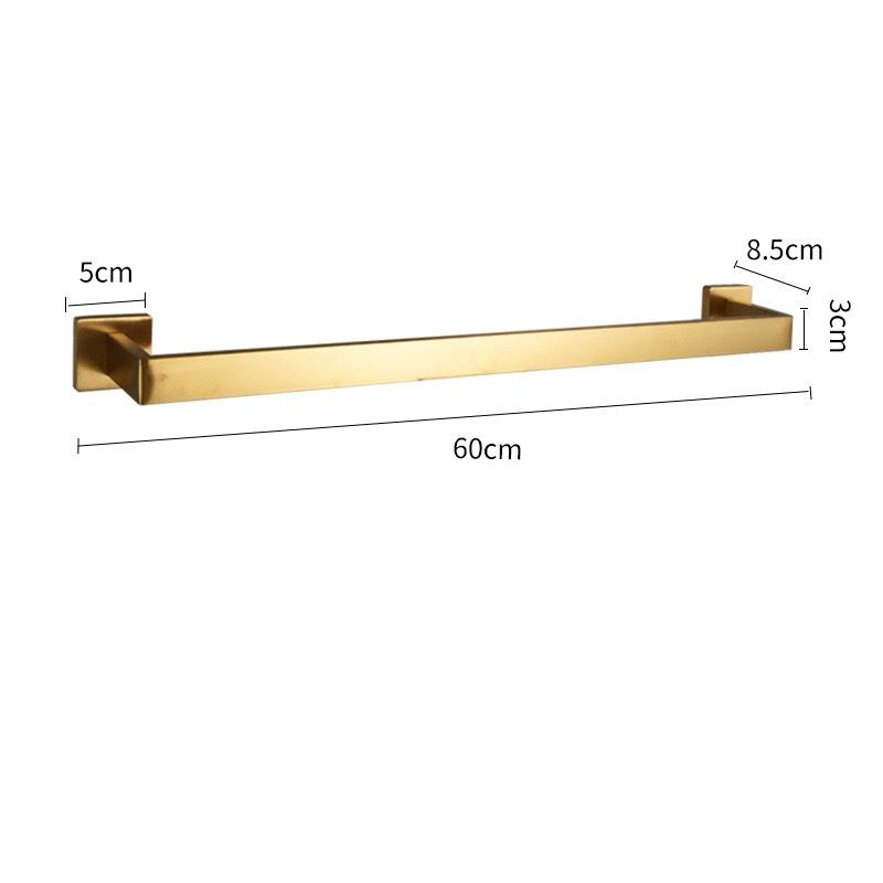 Luxury Shower Towel Holder Tissue Holder Bathroom Hardware Gold Stainless Steel Wall Mount