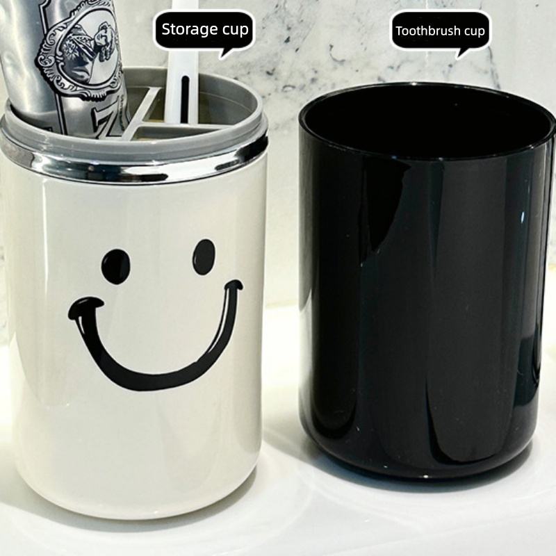 Portable Travel Toothbrush Holder Small Rinse Cup & Mount Modern Dental Care Storage Box Bathroom Set