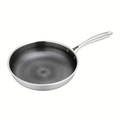 High-Quality Stainless Steel Frying Pan with Non-Stick Honeycomb Surface, Long-Handled Flat Pan for All Ovens