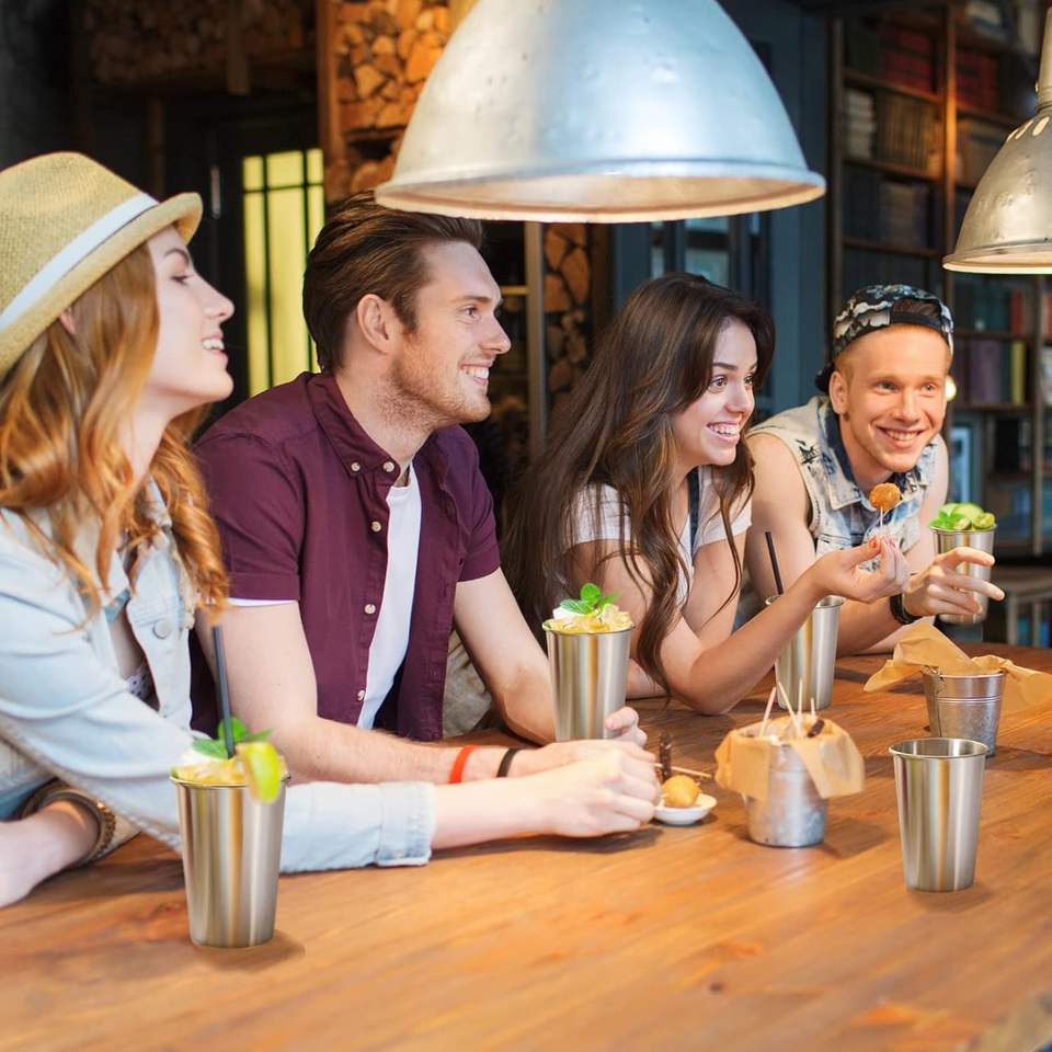 Stainless Steel Beer Mug - Durable Metal Cup for Bar-Grade Drinks