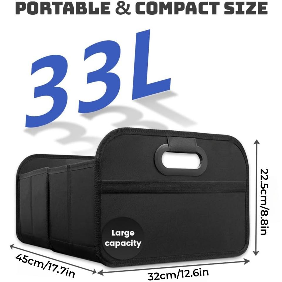 Foldable Car Trunk Organizer & Storage Box for SUVs - For Men and Women