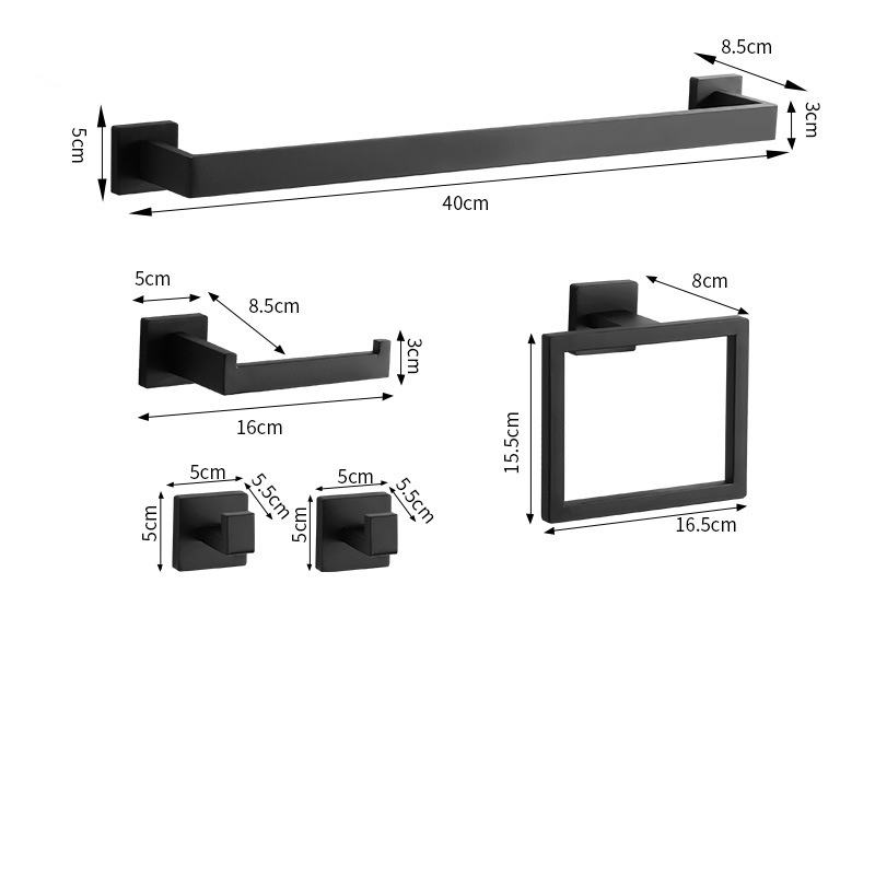 Modern Stainless Steel Bathroom Hardware Set