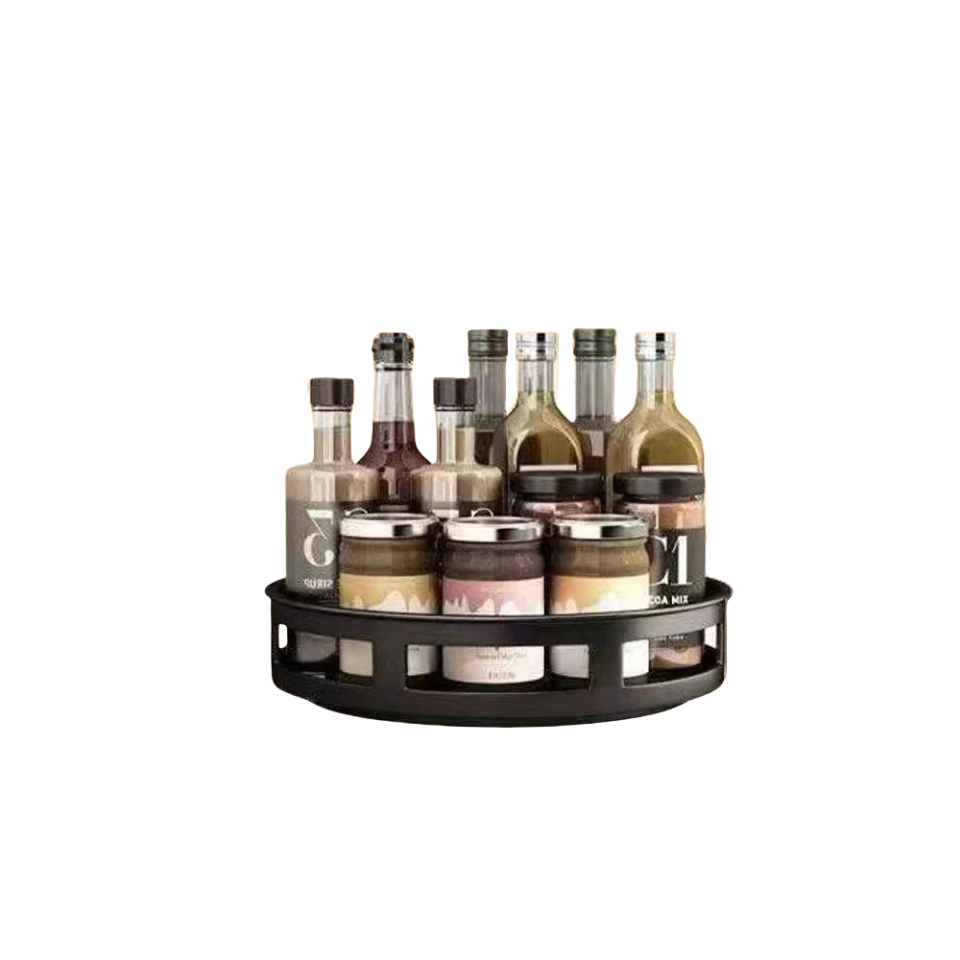 360° Rotating Kitchen Organizer in Carbon Steel
