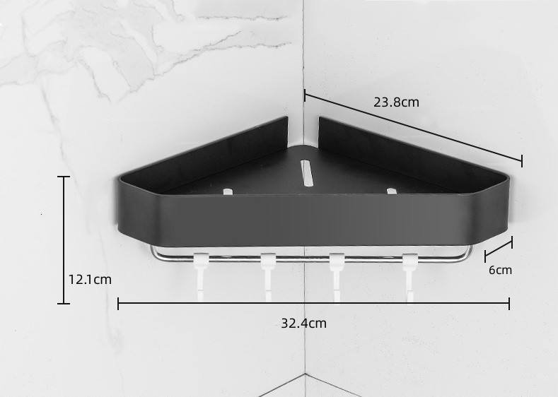 High-Quality Wall-Mounted Corner Shower Shelf Hanging Bathroom Rack Storage Organizer Shampoo Holder