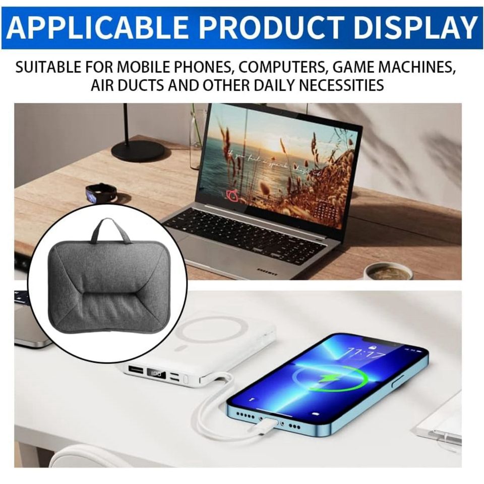 Carbon Fiber Lap Desk Portable Laptop Cushion with Storage Drawer