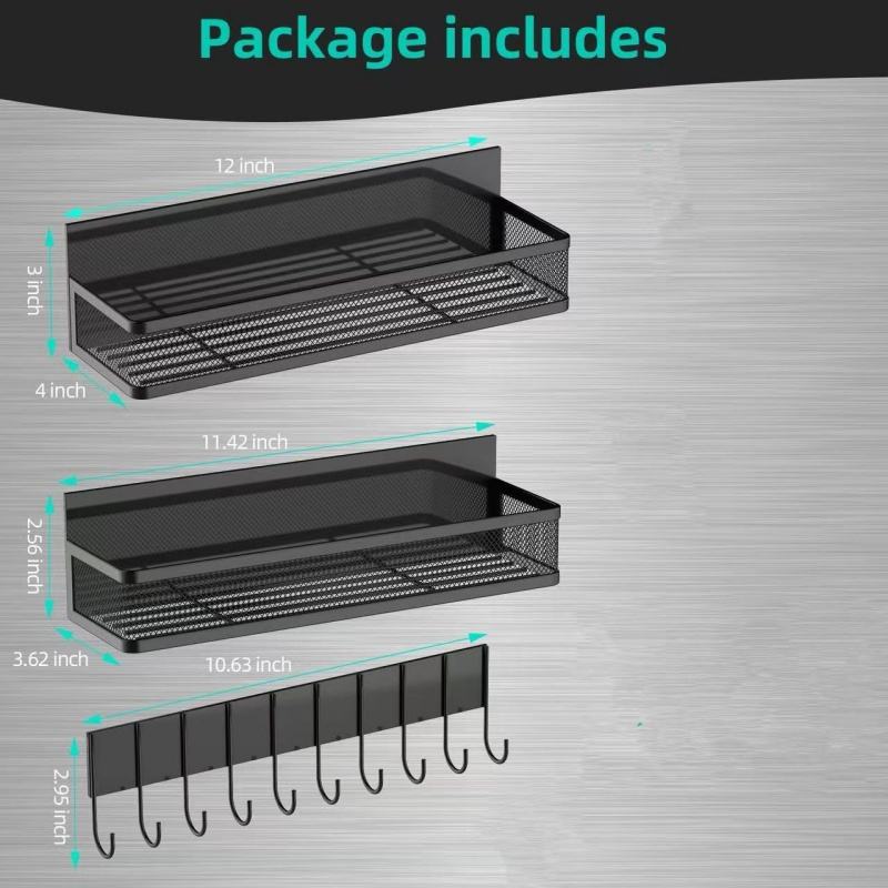 Magnetic Spice Rack Refrigerator Organizer