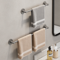 Aluminum Towel Rack with Bathroom Storage, Modern Wall Mount, Bathroom Shelves