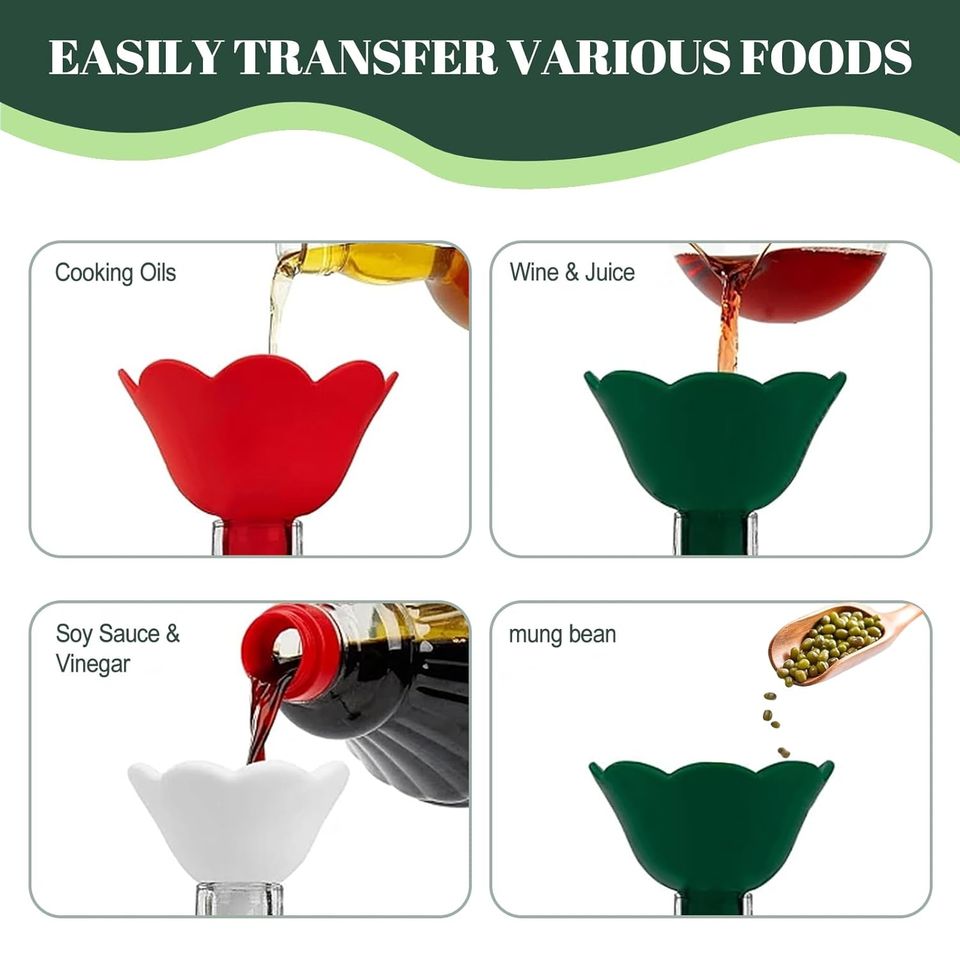 Christmas Tree Silicone Funnel Set Kitchen Gift Home Decor