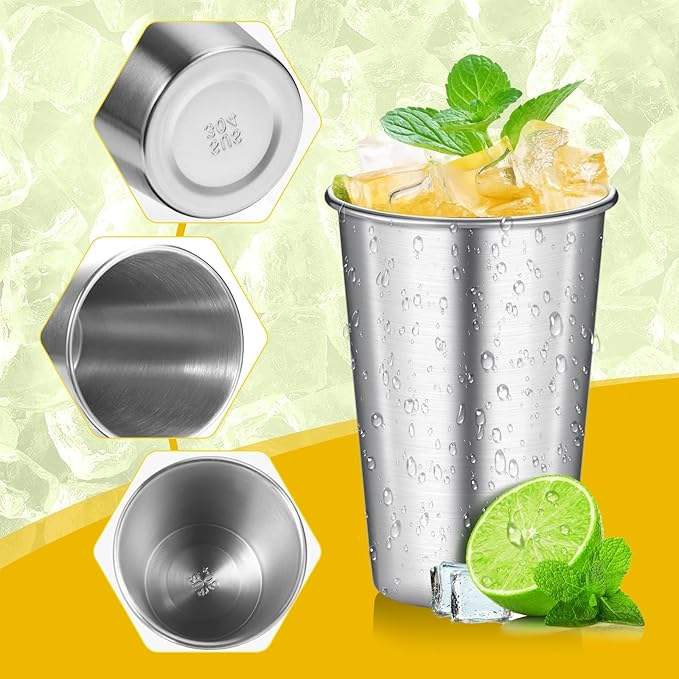 Stainless Steel Beer Mug - Durable Metal Cup for Bar-Grade Drinks