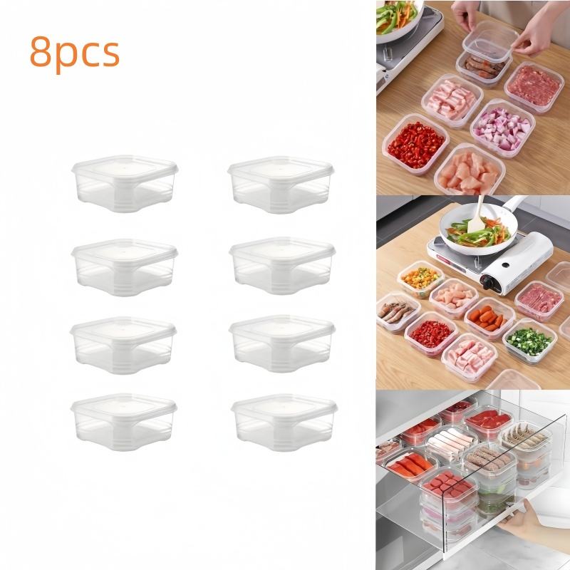 Refrigerator Organizer Set - Meat Freezer, Fruit & Vegetable Crisper, Dumpling Garlic Onion Storage Boxes