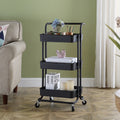 3-Tier Plastic Rolling Cart Household and Kitchen Snack Small Food Cart