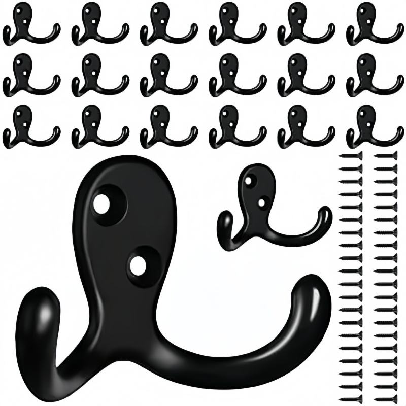 High-Performance Double Prong Metal Clothes Hooks