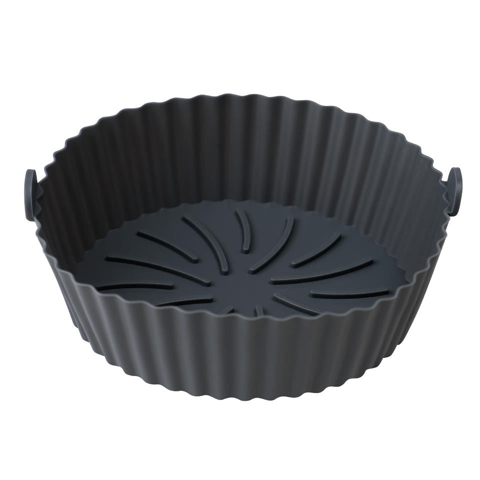 Reusable Silicone Air Fryer Basket for Hot Air Fryers and Ovens, Replaces Parchment Paper Liners