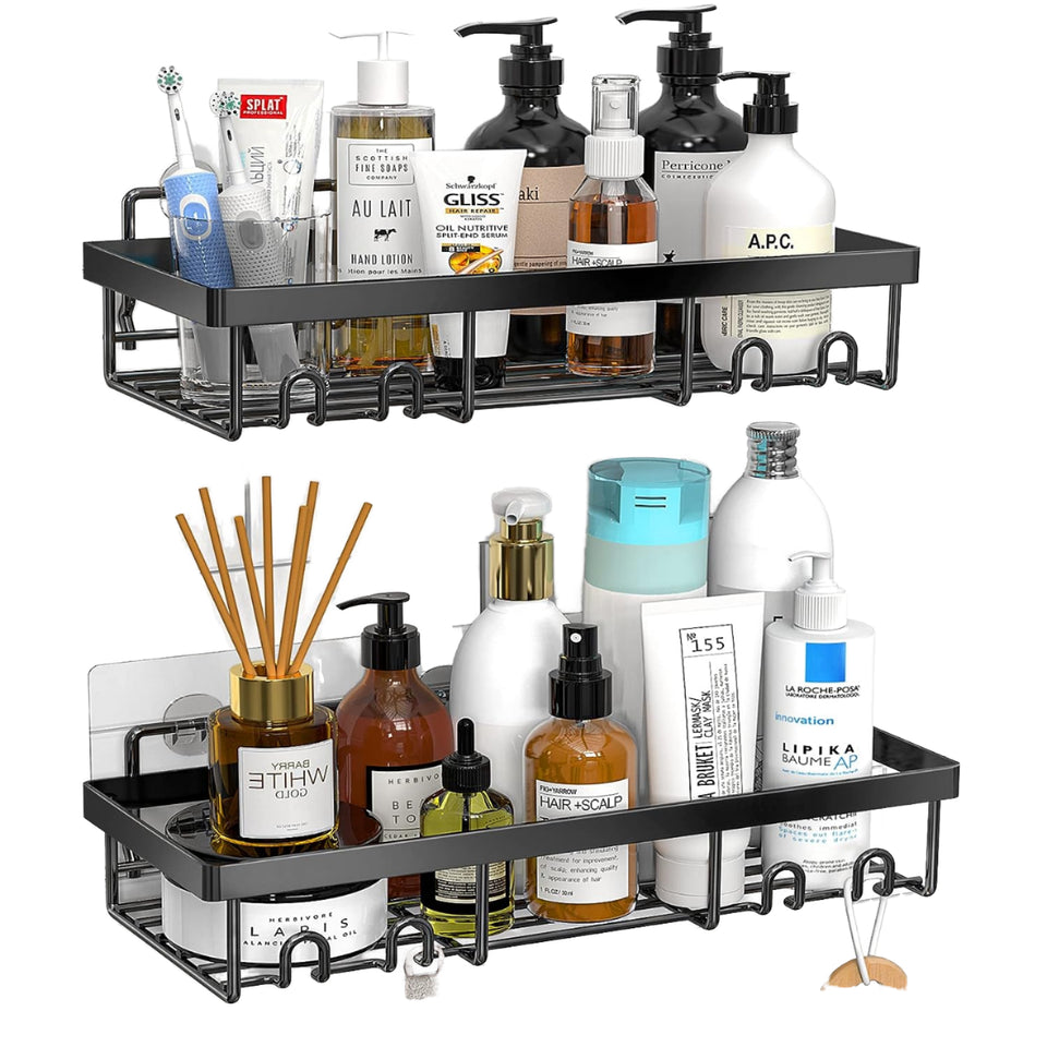 Modern Multifunctional Metal Shelf Shower Caddy Bathroom Corner Storage Organizer Toilet Rack