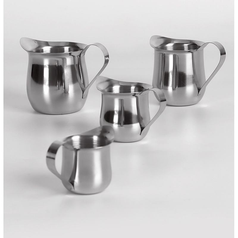 Bell-Shaped Milk Pitcher, Milk Frother Cup, Espresso Milk Frother, Mini Cup Suitable for Milk, Cream, Salad Dressing