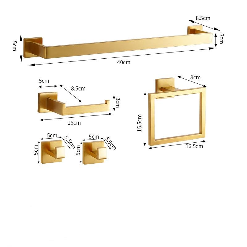 Modern Stainless Steel Bathroom Hardware Set