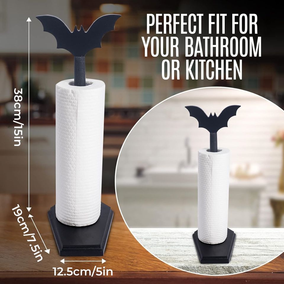 Gothic Coffin-Shaped Napkin Holder Wooden Desktop Decorative Toilet Paper Holder for Halloween