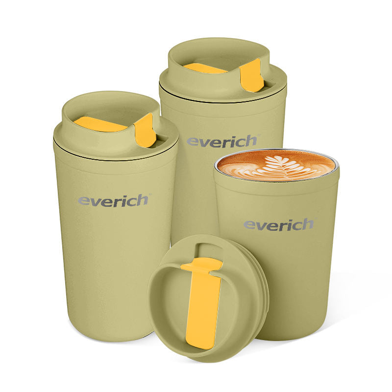 EVERICH Stainless Steel Travel Coffee Mug with Handle and Lid