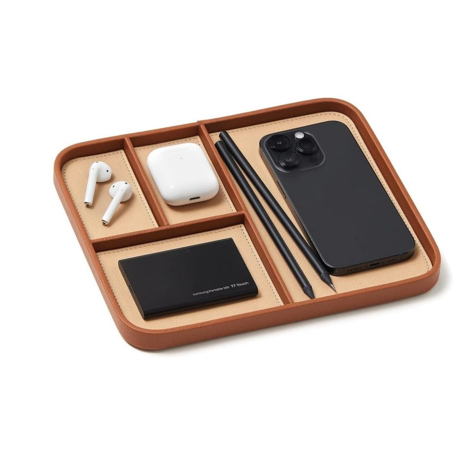 Multifunction Storage Tray for Desktop Organization