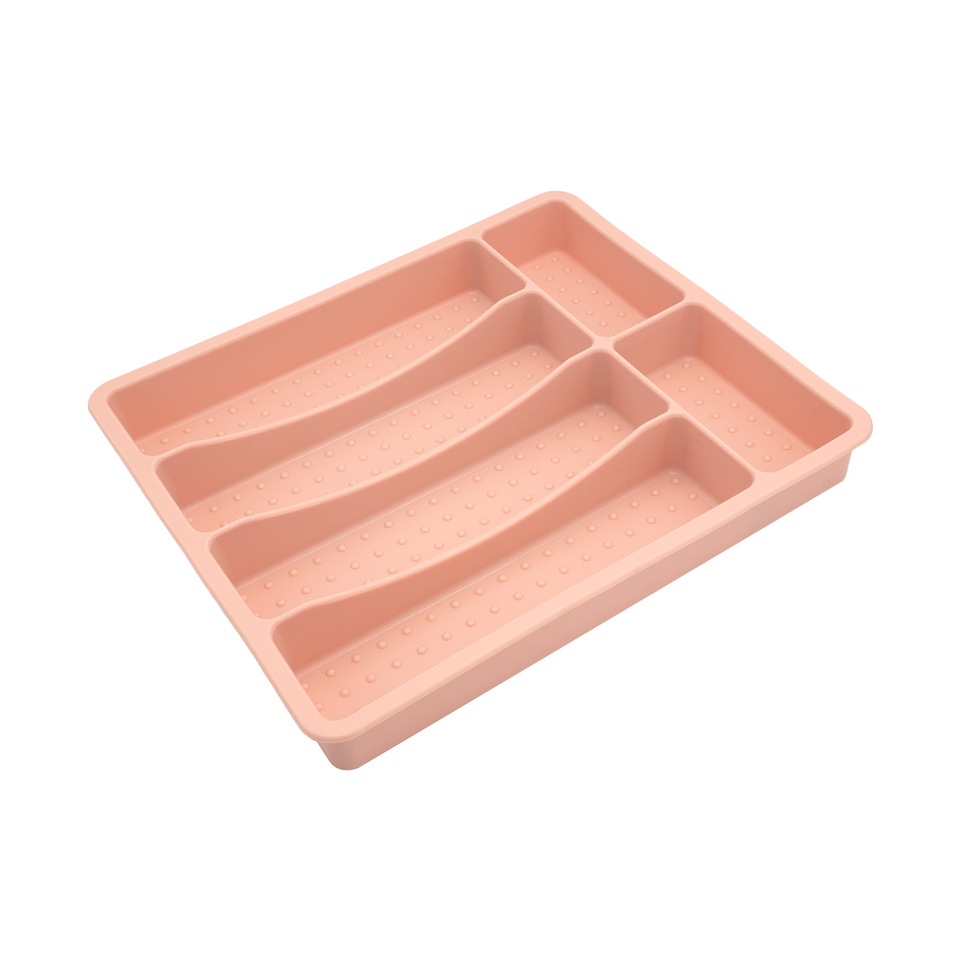 Multifunctional Silicone Cutlery Drawer Organizer with 6 Compartments