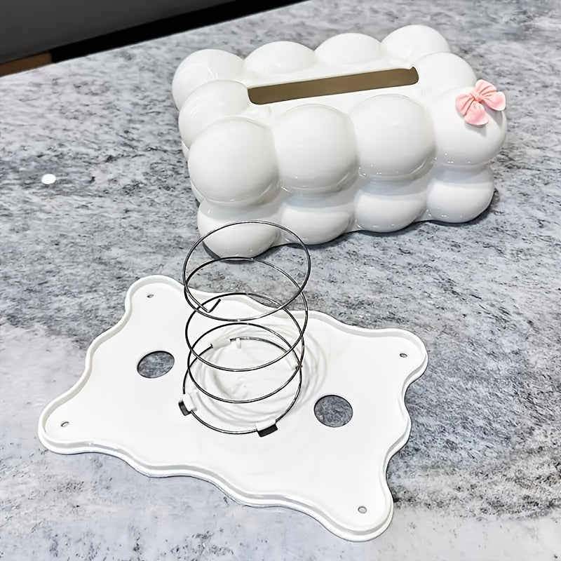 Cloud-Shaped Tissue Holder in Cotton Candy Design