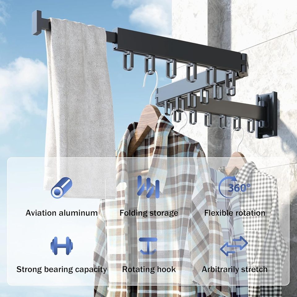 Aluminum Alloy Folding Drying Rack Clothes Hanger
