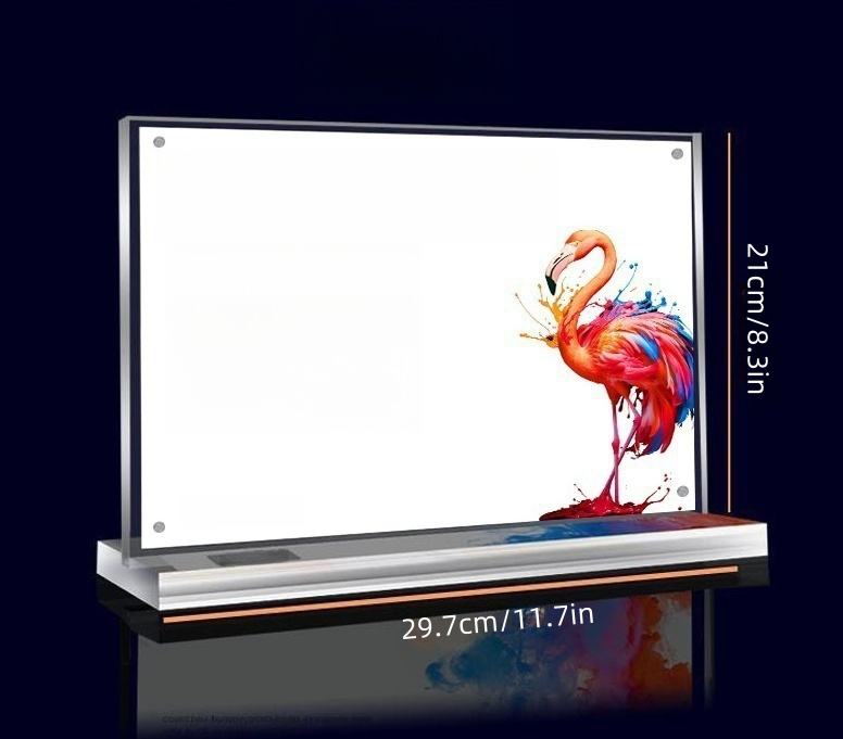 Double-Sided Transparent Acrylic Table Card Display