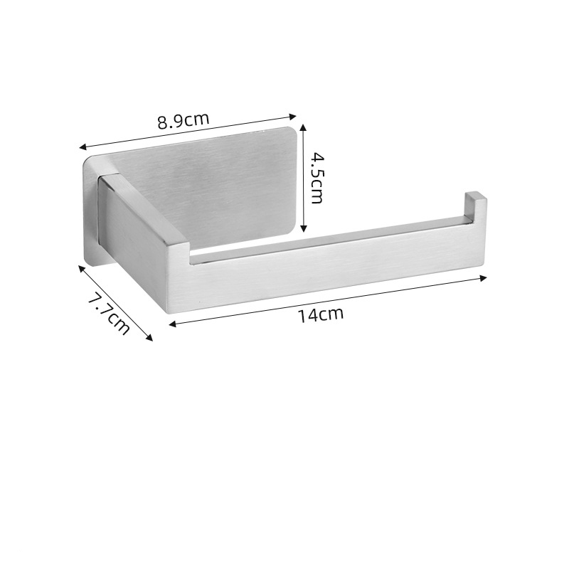 Modern Stainless Steel Matte Black Tissue Roll Hanger