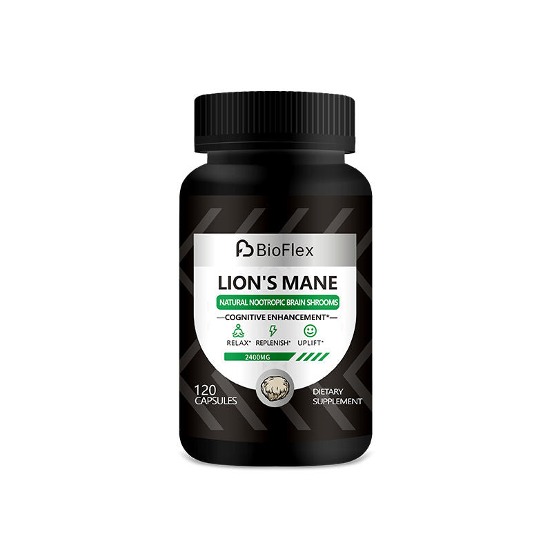 OEM Wholesale Vegan Organic 2400mg Lions Mane Mushroom Black Pepper Powder Capsules Herbal Extract Adult Bulk Private Label