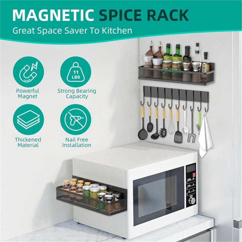 Magnetic Spice Rack Refrigerator Organizer
