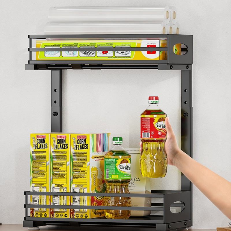 Expandable Two-Tier Kitchen Cabinet Organizer
