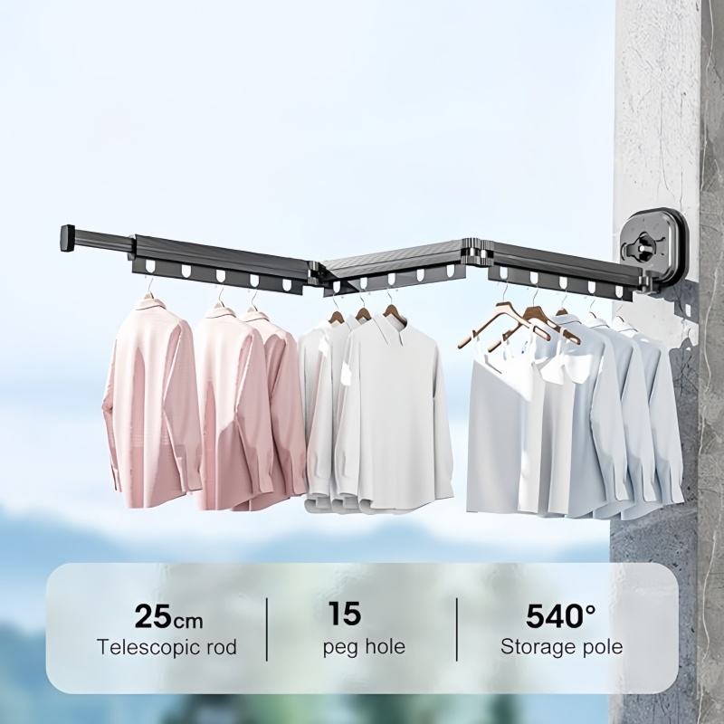 Balkon-Trocken gestell, Klapp-und Teleskop-Trocken gestell aus Aluminiumlegierung