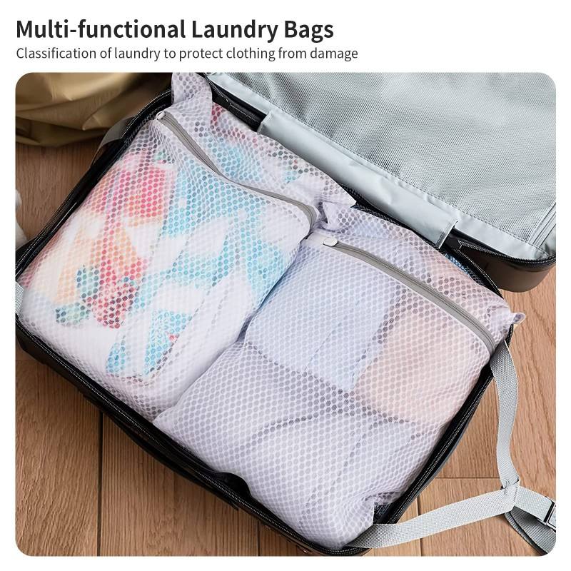 Foldable Laundry Bag Set of Various Sizes - Premium Quality for Travel and Home Organization