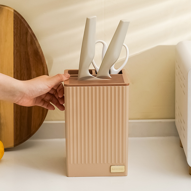 Modern Kitchen Knife Holder ABS Multifunctional Countertop Storage Rack for Emptying Modern Design