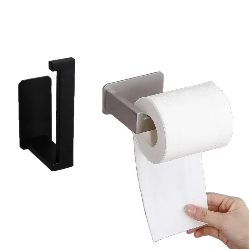 Modern Stainless Steel Matte Black Tissue Roll Hanger