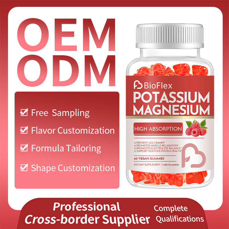 Bioflex Kalium-Magnesium-Gummibärchen mit Coenzym Q10, Zink, Natrium & Vitamin D3 für Erwachsene