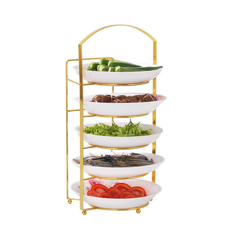 Multifunctional Dish Rack with 5-Tier Storage for Kitchen