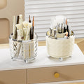 360-Degree Rotating Makeup Organizer with Brush Holder