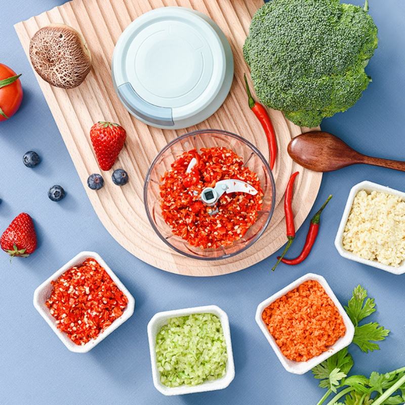 Creative Plastic Mini Food Chopper - Quality Manual Vegetable Garlic Ginger Press Tool